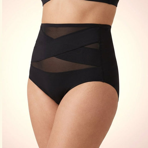 Culotte taille haute noire vue de côté